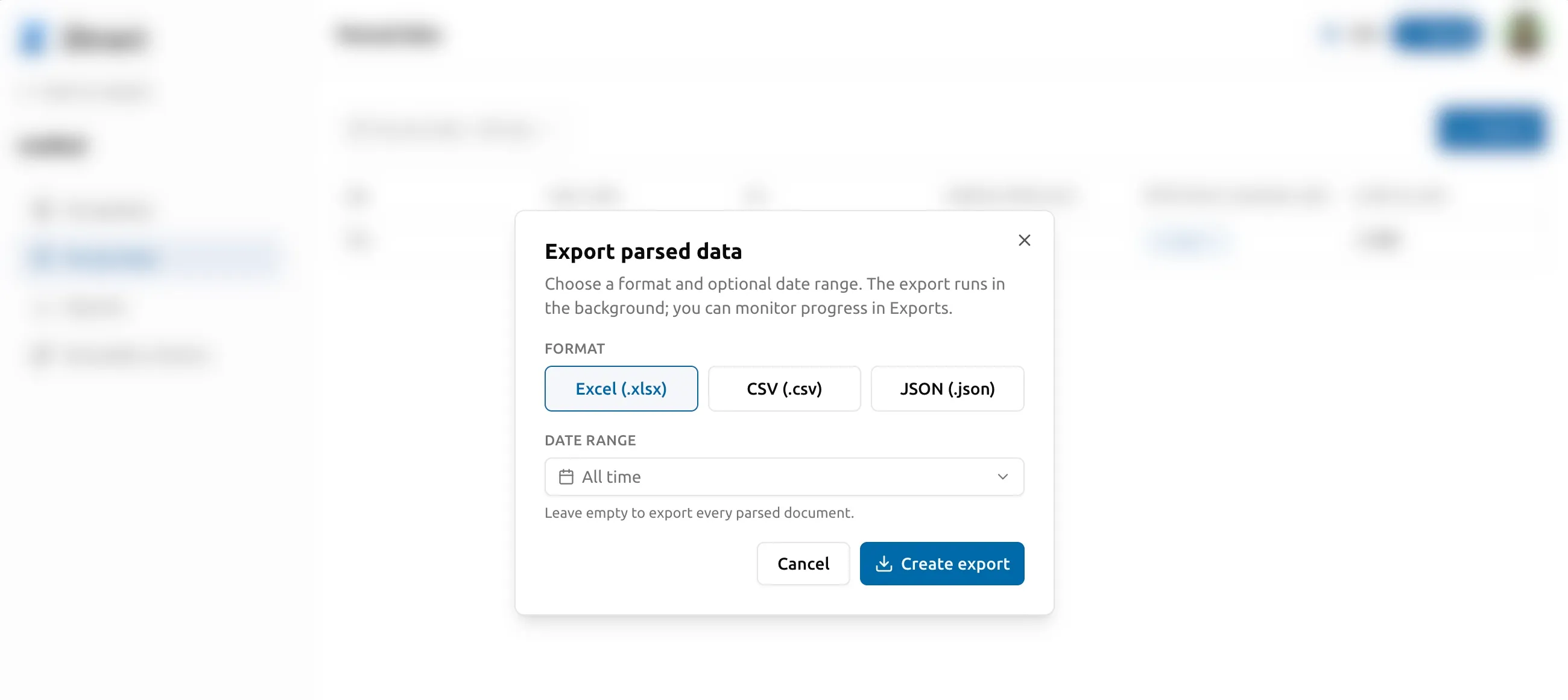 Export Data