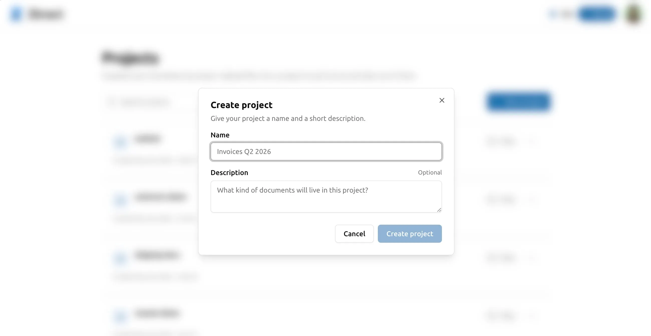 Create Project